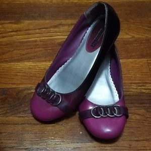 Fuschia ombre flats
